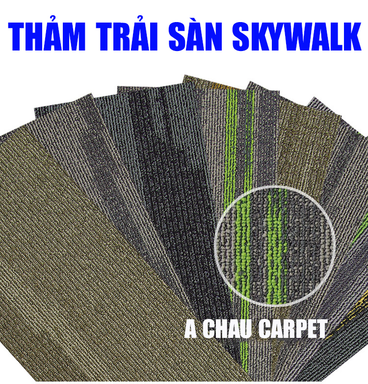 Thảm trải sàn skywalk - thảm tấm văn phòng kích thước 25*10cm